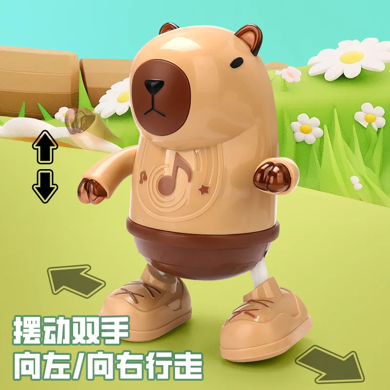 HY198 New Batteries Led Electric Capybara Shaking Dancing