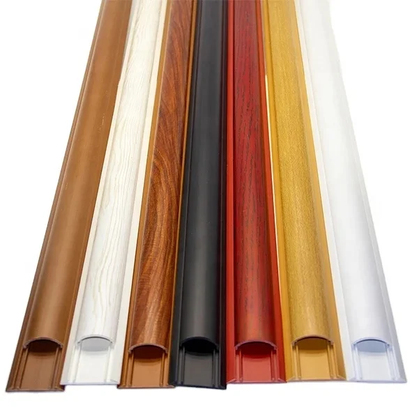 Good Price PVC Trunking Plastic Cable Duct High Quality PVC Half Moon Trunking Sizes Plastic Cable Cord Cover PVC Floor Trunking