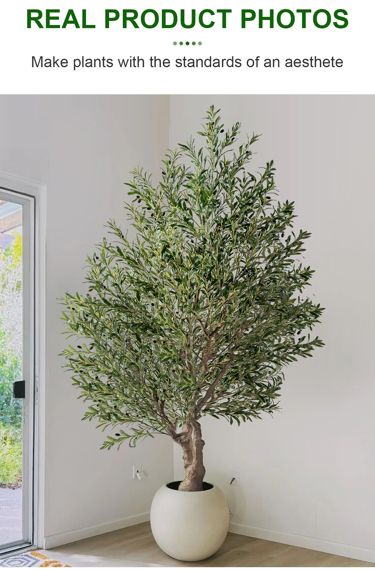 Large tall artificial olive tree faux realistic luxury indoor outdoor home decoration plants  christmas decorative olive tree factory
