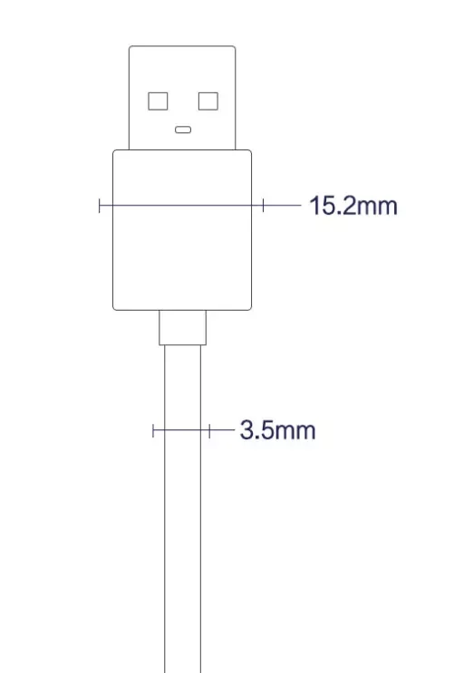 White Black 2m USB 2.0 to Open End 2 Core Pigtail Cable with 501 ...