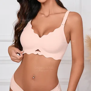 Liquid Foundation Invisible Bra Women Small Busts Push-Up Jelly Gel Anti-Sagging Nylon Thin Cup Gothic Beautiful Back