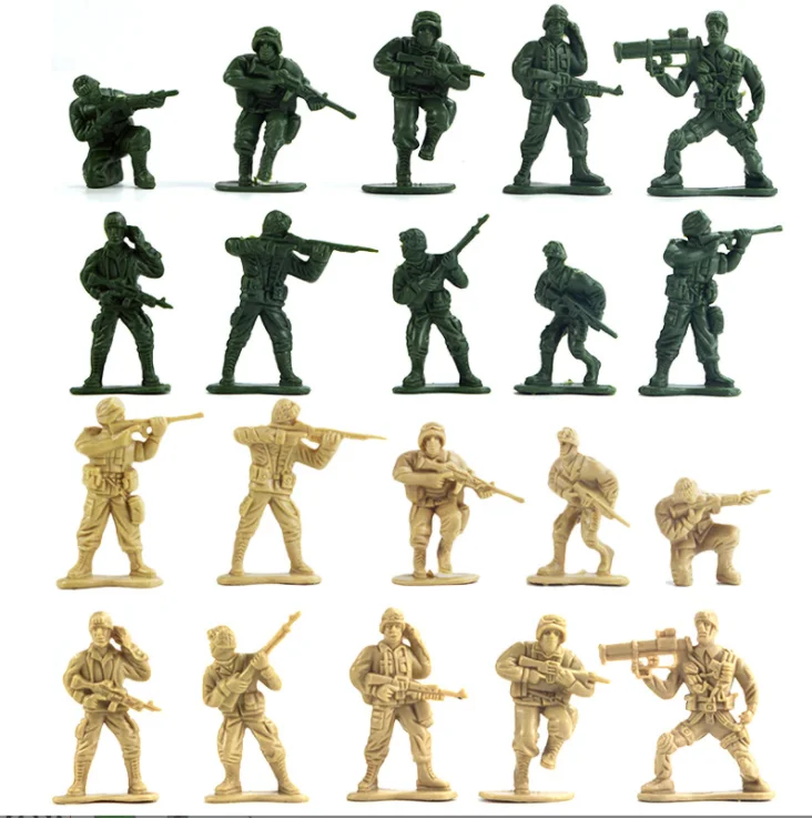 Larfraecy Soldatini Giocattolo Militari Playset 100Pezzi Mini Soldato Figure Giocattoli,Giocattoli soldato di plastica per ragazzi,Gioco Soldati Figure forze armate Regalo di compleanno (Rosso