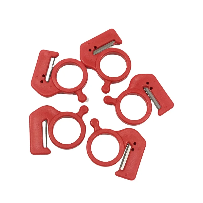 Manufacturer Direct Sales Small Tool Cutter Safety Thread Plastic Cut Finger Strap Cutting Ring Knife