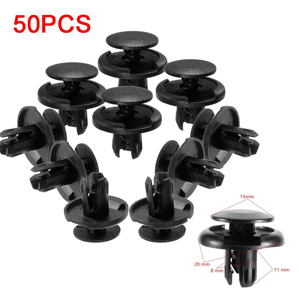 50Pcs Auto Door Trim Clips Push-in Type Fasteners 8mm Fit for Toyota Wholesale
