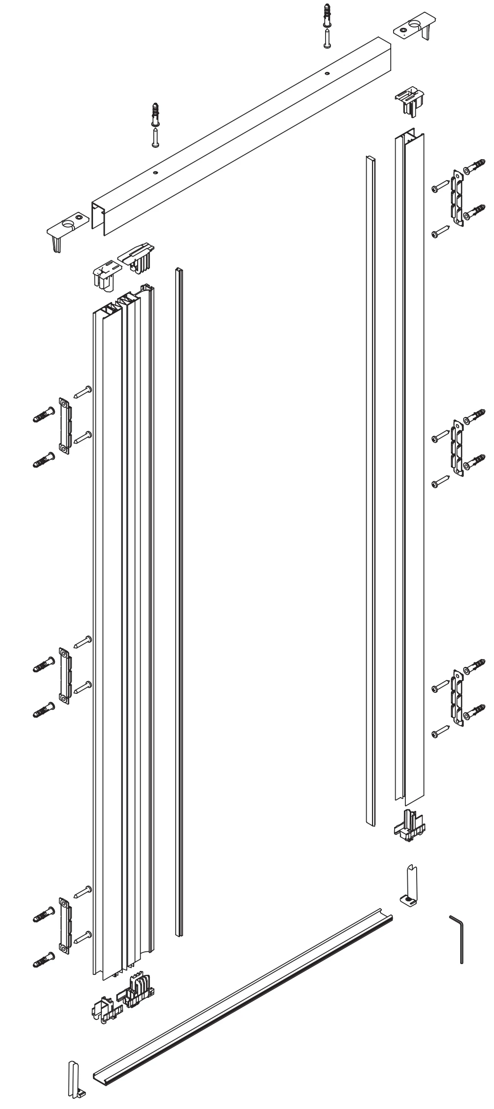 Retractable Track Frame High Speed Rail Extremely Narrow Pull Aluminium Track Pleated Mesh Low ...