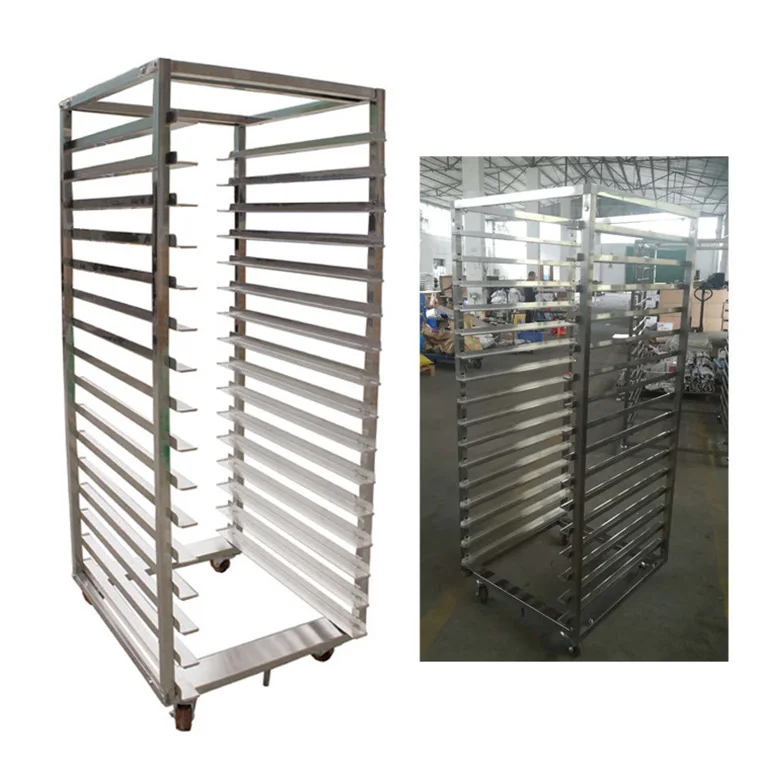 Commercial 201/304 Stainless Steel Bakery Cooling Rack Trolley Restaurant  Bakery Food Bread Cake Baking Tray Rack Trolley