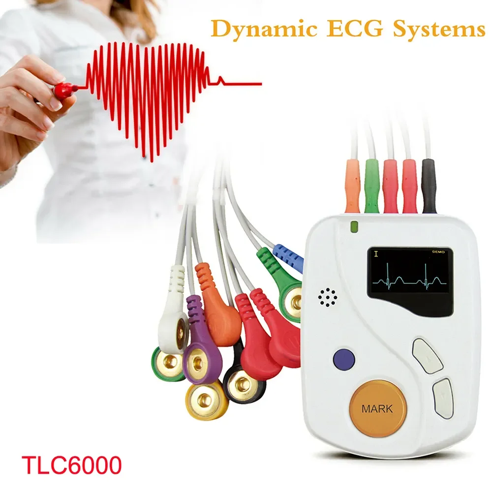 Best Price 24-Hour 12-Channel Reusable ECG Holter Monitor Veterinary Instrument for Dogs Recording