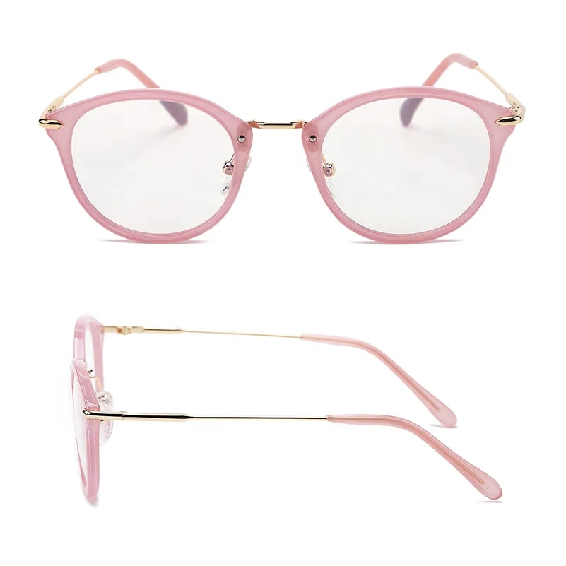 Anti Blue Light Computer Glasses Spectacles Round Metal Clear Glasses Male Female Transparent Eyeglasses Frame Optical Spectacle