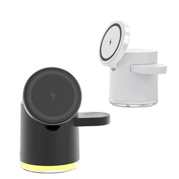 Qi1 Qi2  3-in-1 Wireless Charger Portable Ambient Nightlight Type-C Interface  Mobile Phones Magnetic Folding Fast Charging