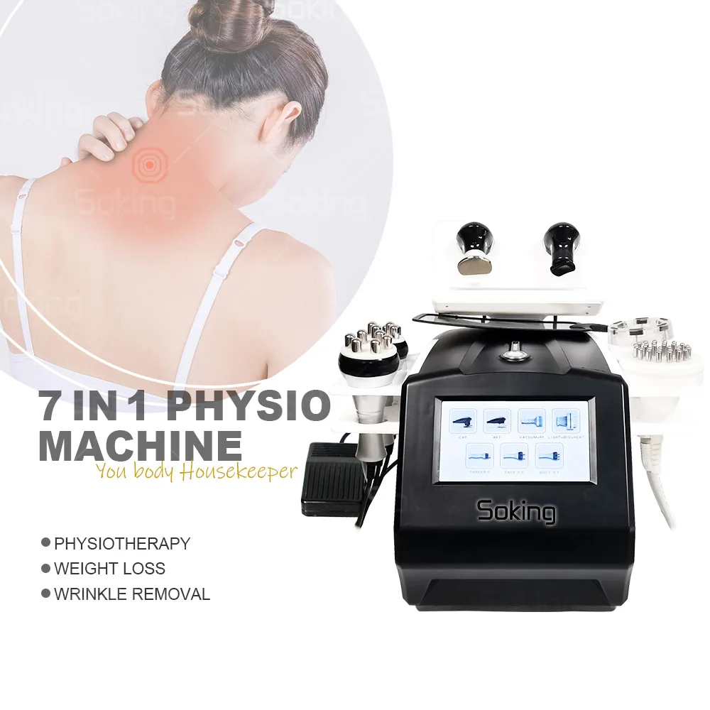 7 in 1 CAT RET Multipolar RF Vacuum BIO Physiotherapy Tecar Therapy Machine