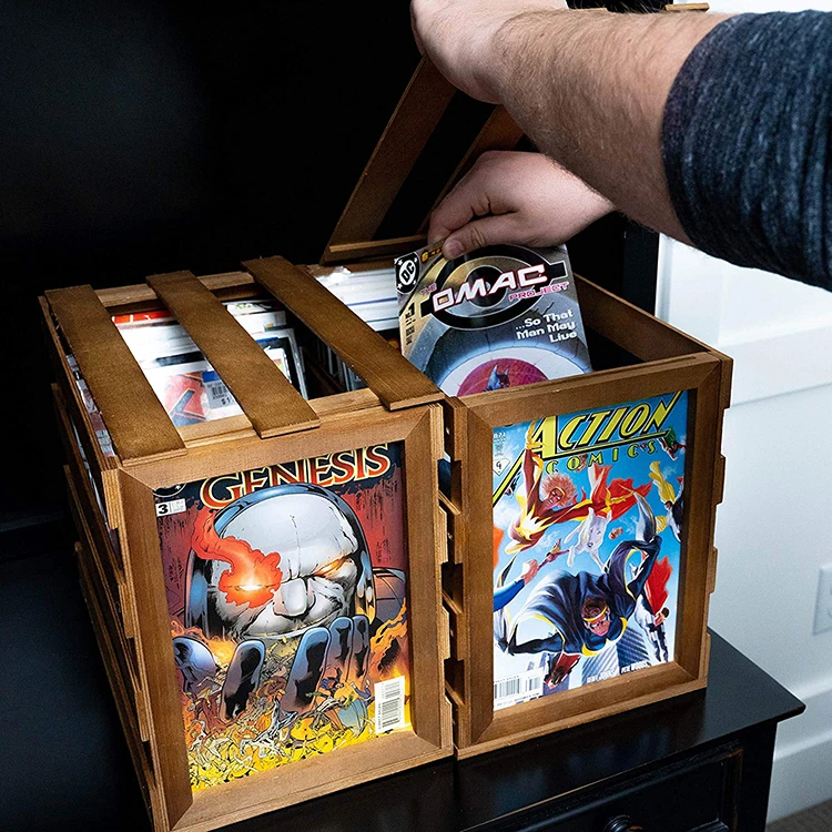 Comic Book Storage Box with Comic Book Display