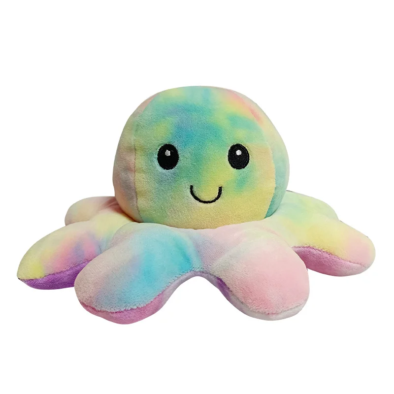 定制热销海卡通圣诞风格可爱心情章鱼可逆式八爪鱼长毛绒章鱼