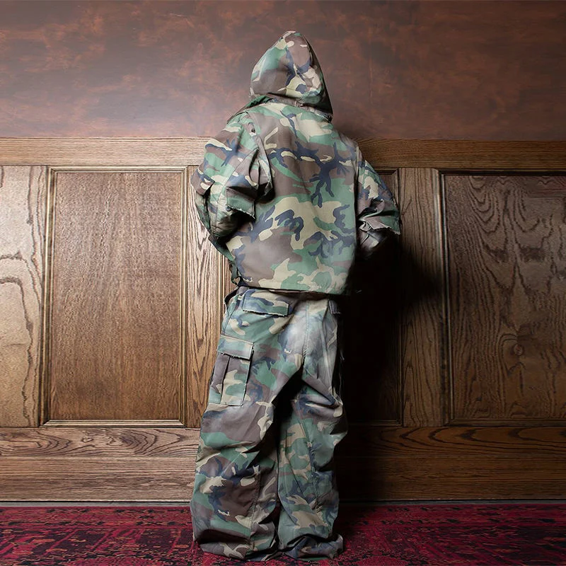 Salati OEM Manufacturers Outerwear Camouflage Work Uniform Hunting Suit Training Jacket & Pant Set Camo Cargo Tracksuit for Men