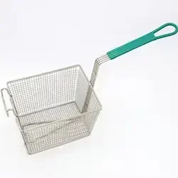 Perforated Strainer 304 Stainless Steel Non-stick Metal Frying Basket Rectangle Fry Chicken Basket KFC Fries Fryer Basket