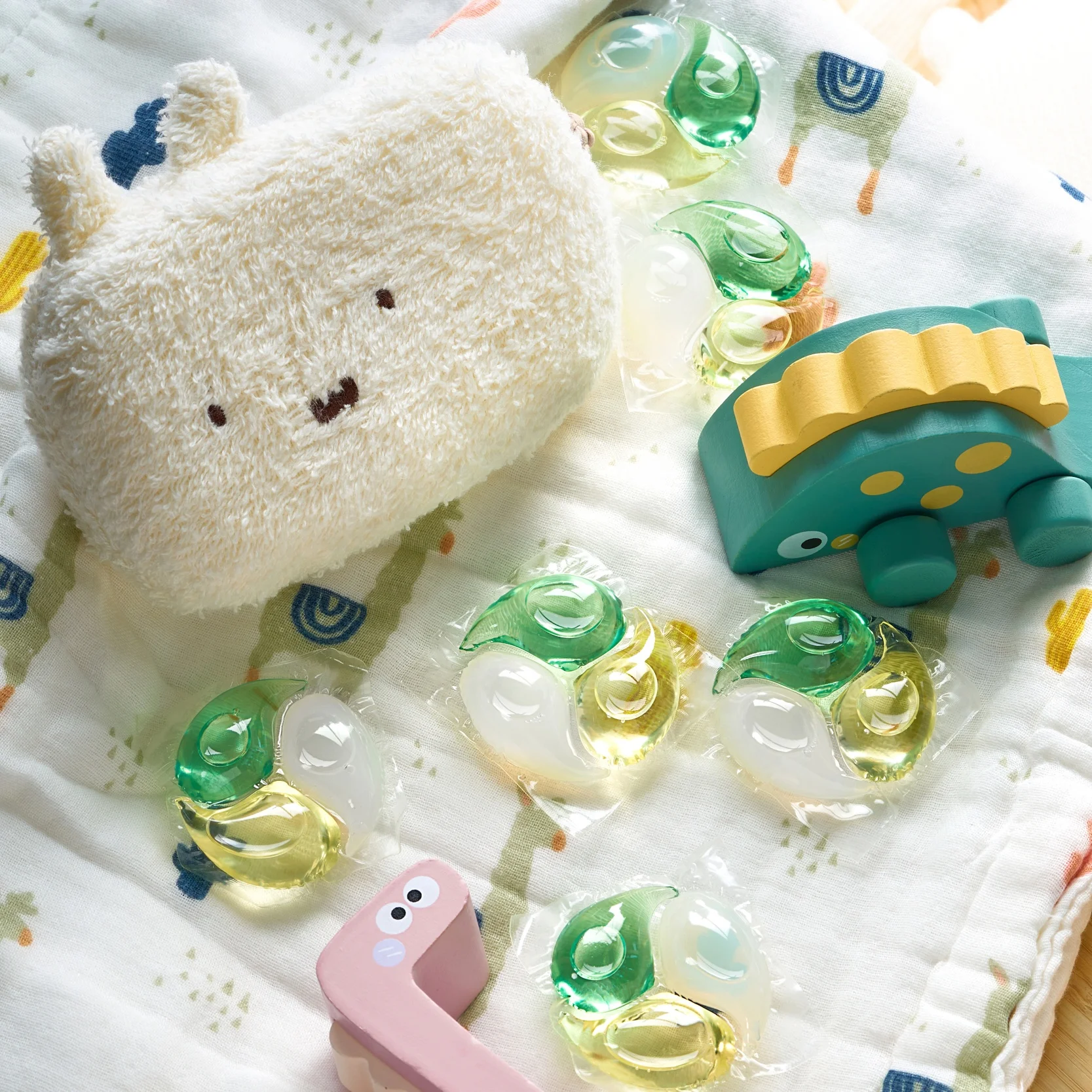 Небиологические все в одном, капсулы для стирки лаванды и ромашки оригинального цвета