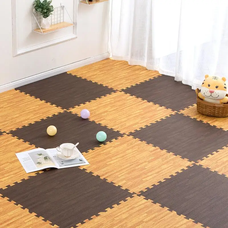 2024 Do It Yourself Wood Effect Blood Color Waterproof for Community Soft Eva Foam Play Mat