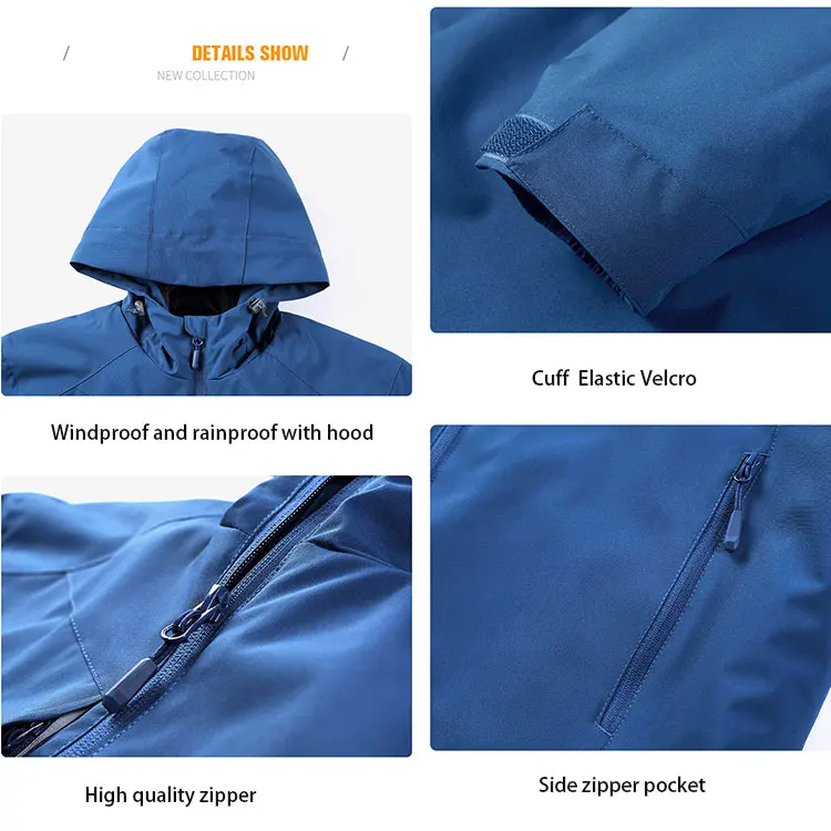 Oem Factory Water Resistant Windproof Soft Shell Full Zip Jacket Men ...