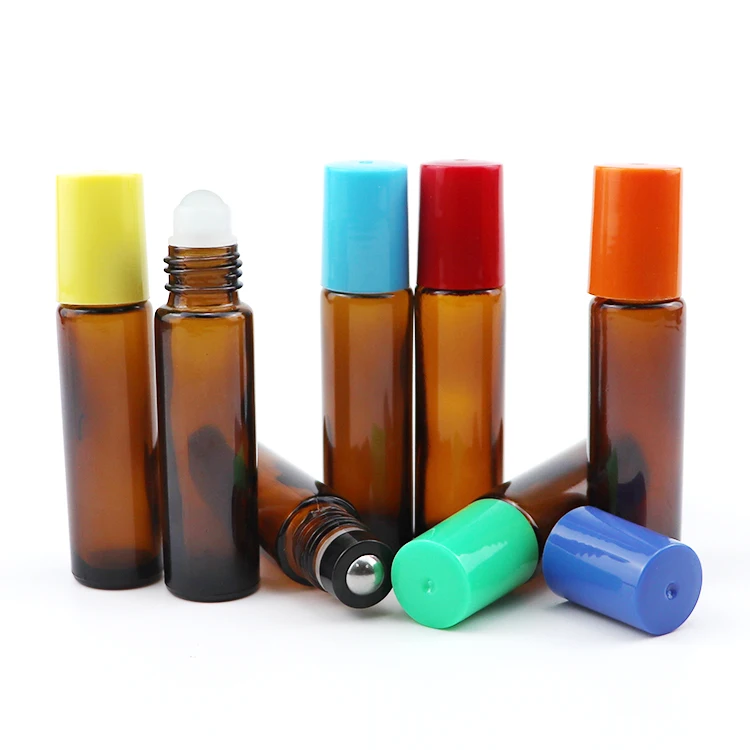 Leak proof 5ml 10ml 15ml roller bottle amber essential oil roller bottle essential oil roller bottle boxes