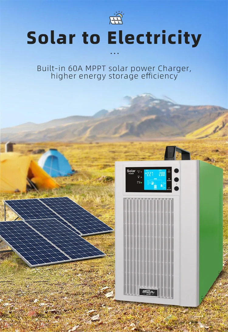 Solar Multifunctional UPS 1500W 1280WH Power Supply Outdoor Portable Lithium Power Station