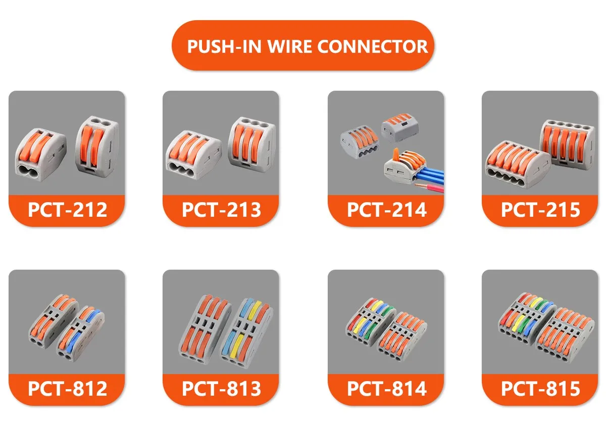 Electrical Push In Wire Connectors Zl Pct Quick Connector Wire One In Multiple Out Mini