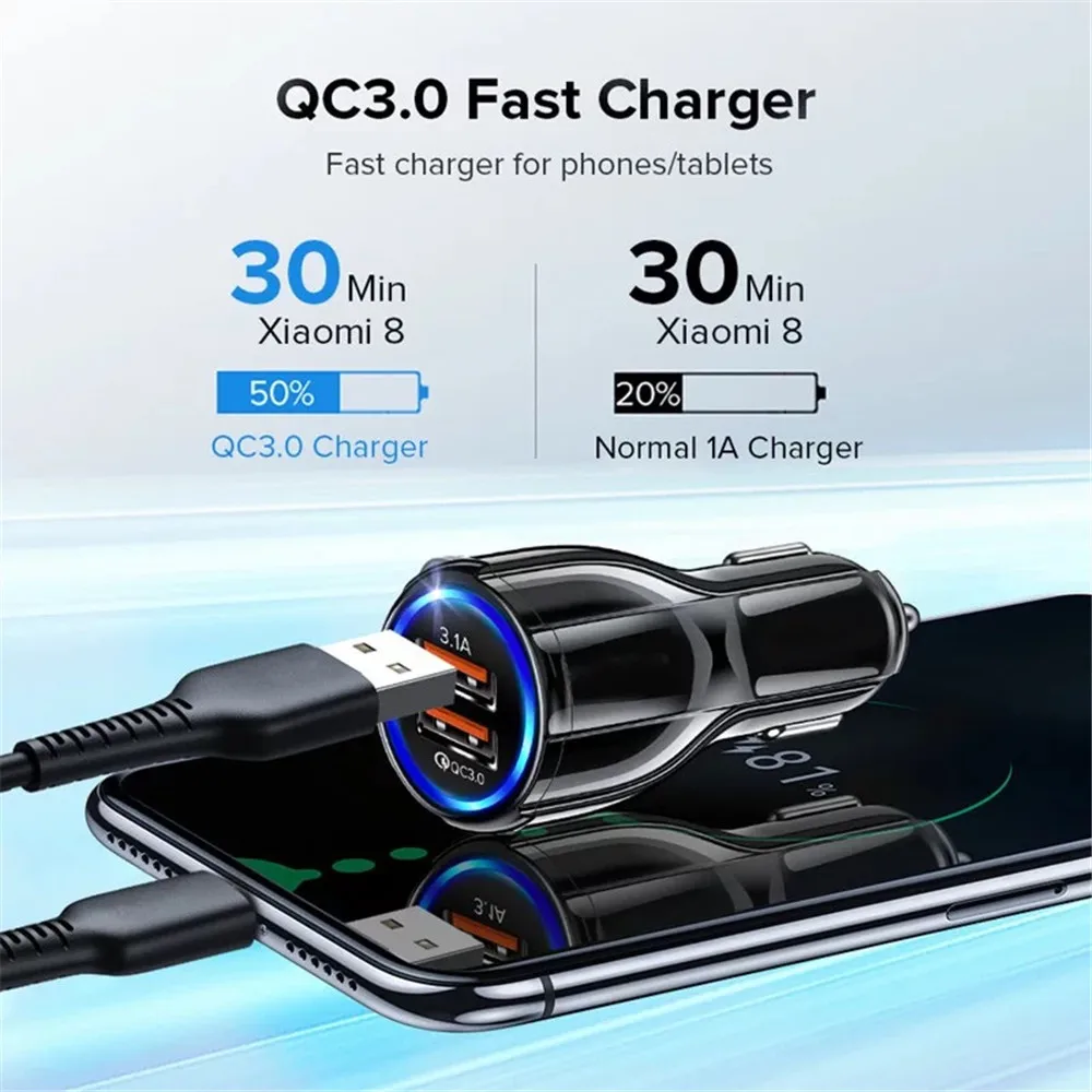 Wholesale 30w Quick Charge Qc3.0 Usb Adapter Dual 2 Port Universal