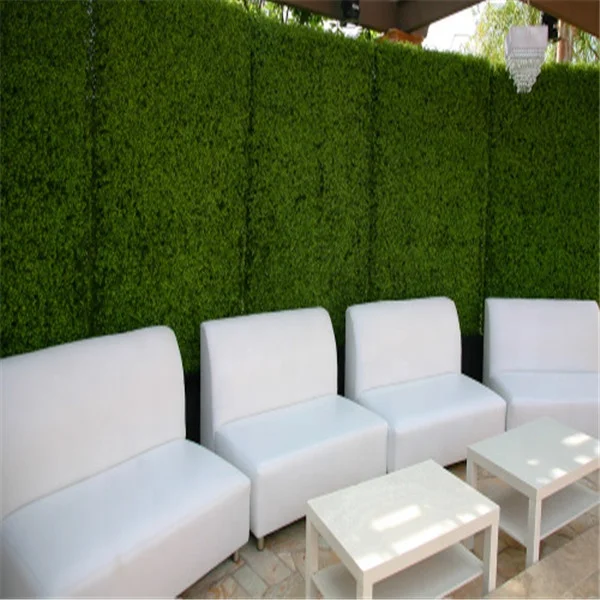 Wholesale Outdoor Artificial Boxwood Hedge Green Wall with Black Planter Outdoor Decorative Artificial Plastic Grass Wall Fence