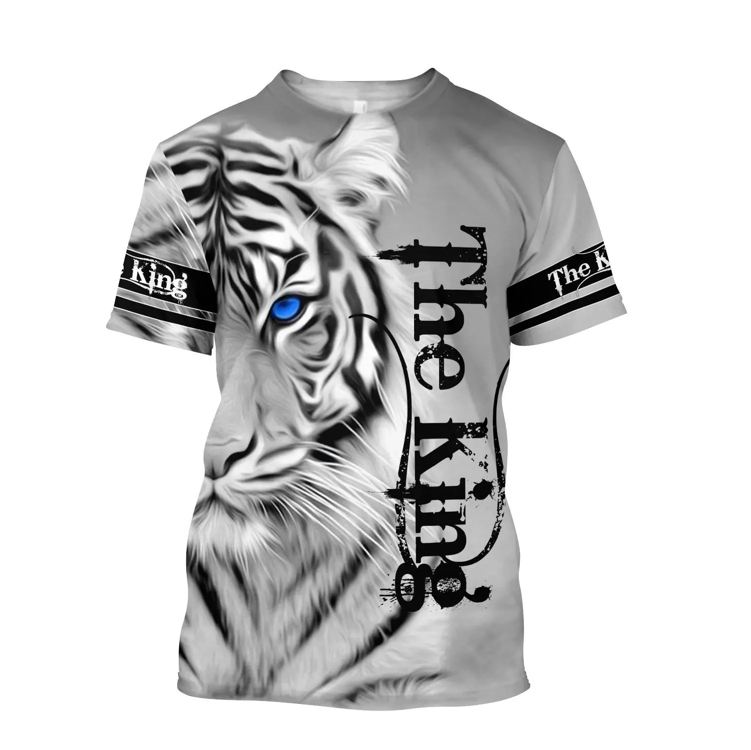 Printing 4D Tiger Ice Silk T Shirt Men Funny T-Shirt Casual Short Sleeve  O-neck Streetwear Tees Tops 2020 Summer Men Clothes