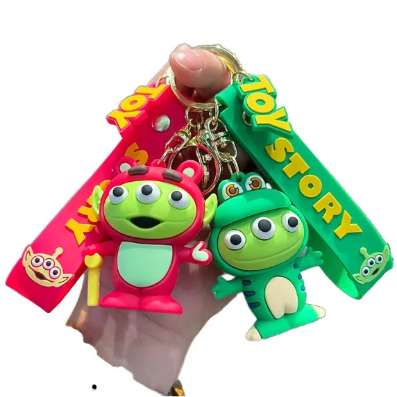 Toy Story Cartoon Anime Cute Three Eyed Monster Key Chain Alien Creative  Gift Keychain Pendant Doll Wholesale Keyring