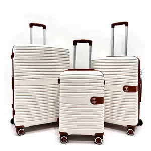 custom logo Neoprene Luggage Three-Piece Set New Foreign Trade Explosion-Proof Zipper Anti-Theft Password Lock Trolley Case Silent Universal