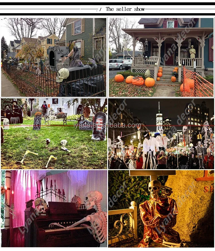 Life Size 180cm Plastic Party Props Skeleton Model Horror Toys Doll