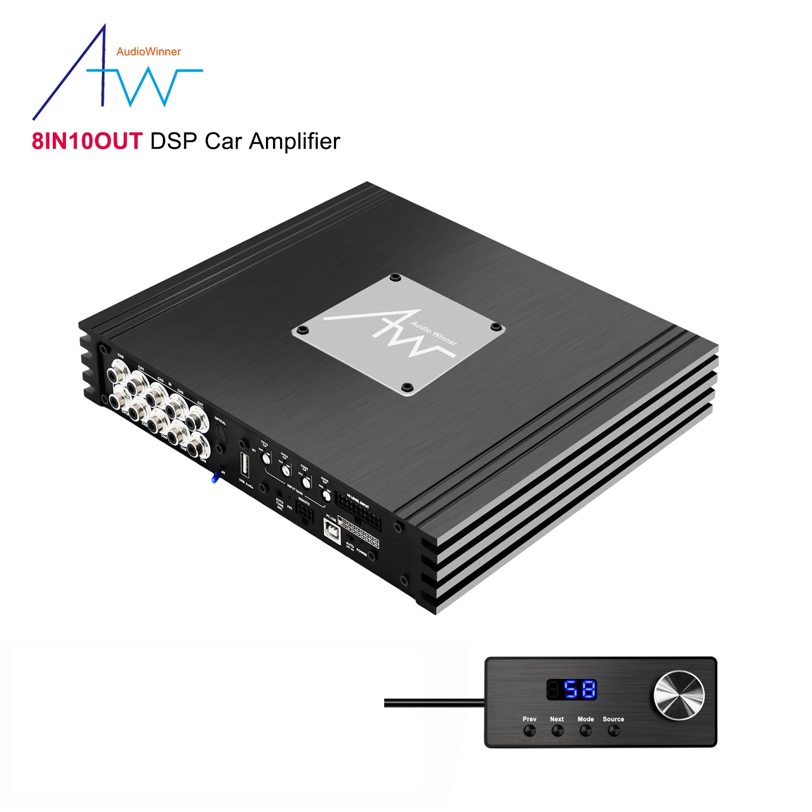 AudioWinner T810.8L OEM 10チャンネルサウンドデジタル信号プロセッサ