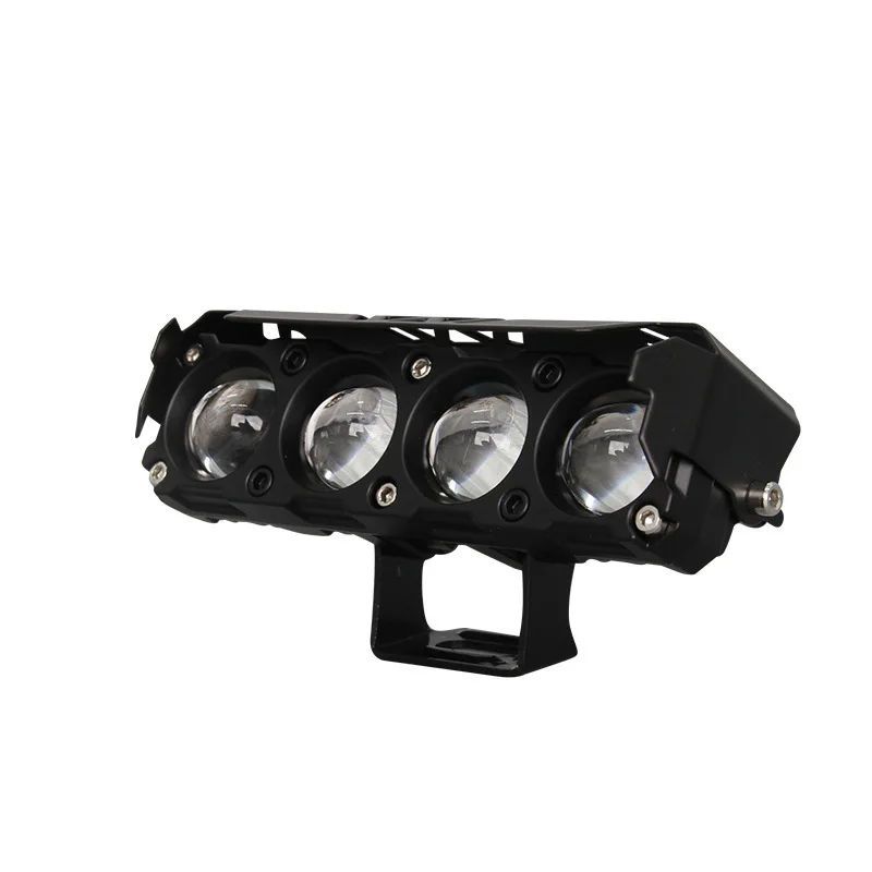 M4 Hi/Low Beam Dual Color  Four Lens With Two Fans External LED Motorcycle Spotlights