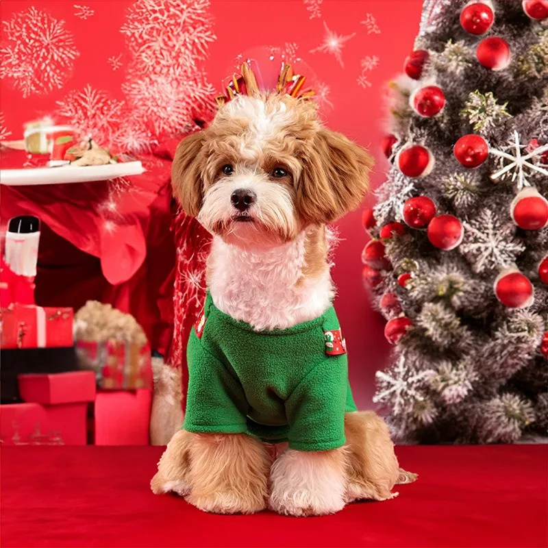 New Pet Christmas Dog Clothes Backpack Holiday Dress Elk Christmas Party Small Pet Suits