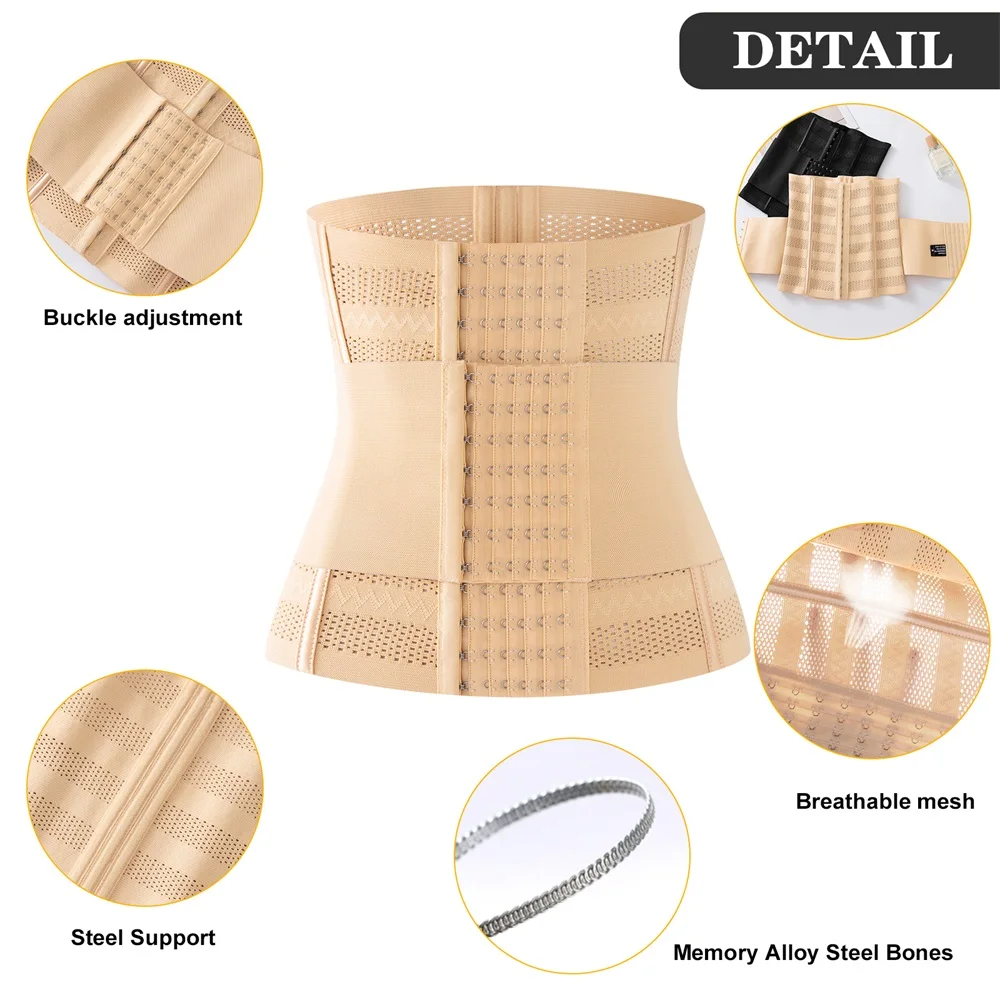 Double Belt Waist Cinchers Women Full Body Mesh Trimmer Wrap Corset Waist Trainer Shaperwear Tummy Control Shaper for Women factory