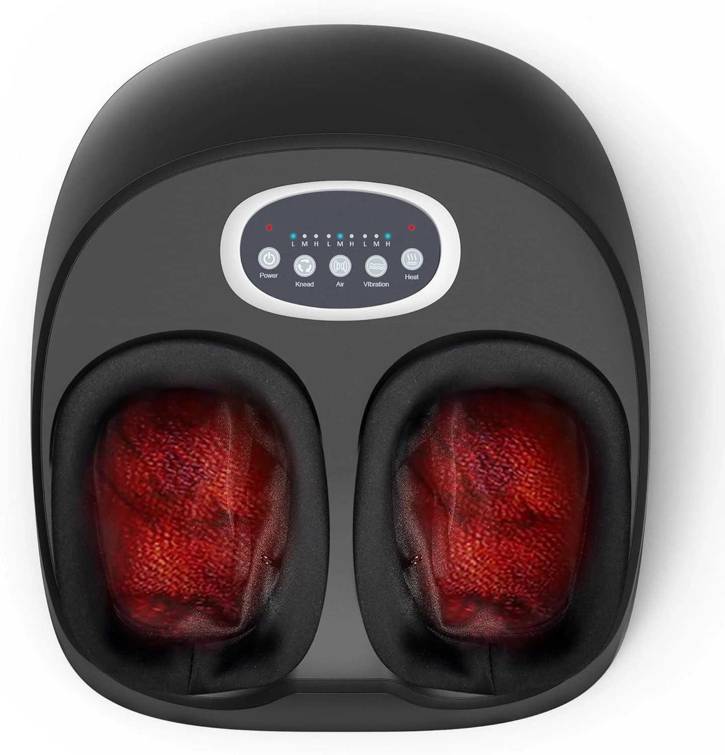 2022 Mini Electric Vital Care Air Bag Foot Massager New Deep Kneading Air Compression Heat Therapy Rolling Battery Operated