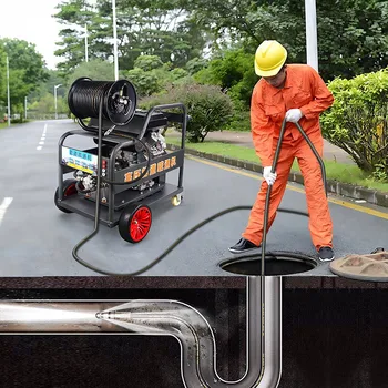 3800psi 328ft hose high pressure sewer jet Drain cleaner Sewer jet Drain cleaner for 23-inch sewer cleaner