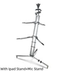 silver-Ipad Stand+Mic Stand