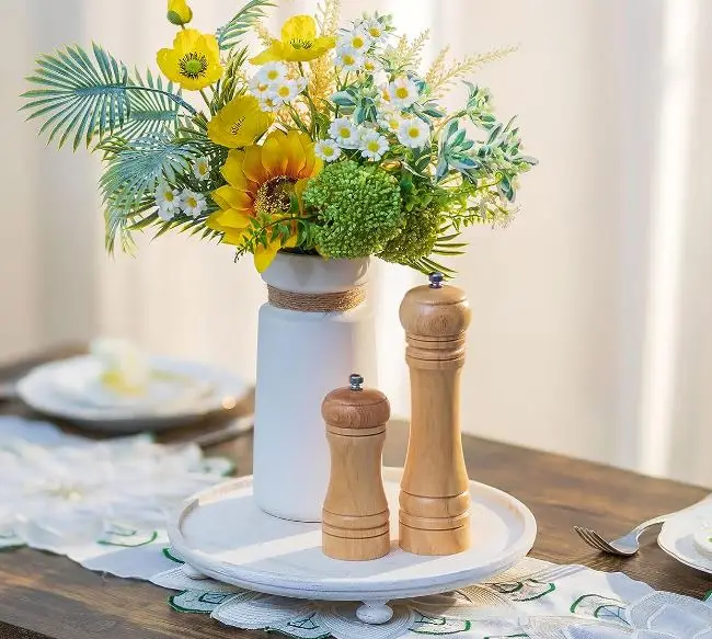 Custom Wood Risers for Decor Rustic Round Wooden Pedestal Stand Tray for Display Farmhouse Table Dessert Candle Cake Plant