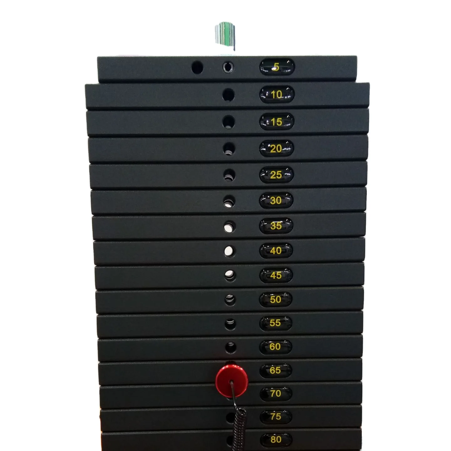 Commercial Multi Gym Stack Steel Weight Stack Plates Steel 2.5kg 5kg,6.75kg Bar Guide Rod Latch