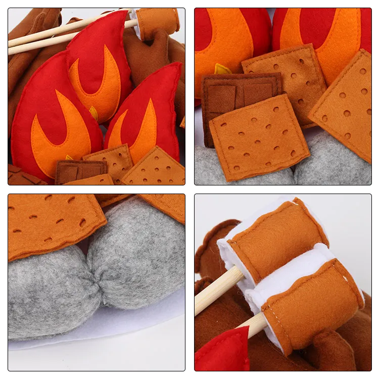 Funny Boy Girls Pretend Campfire Toy Fun Kids Camping Set