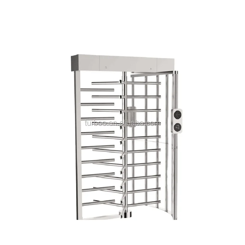 High Security Barrier Full Height Turnstile Revolver Gate With Portable Access Control System