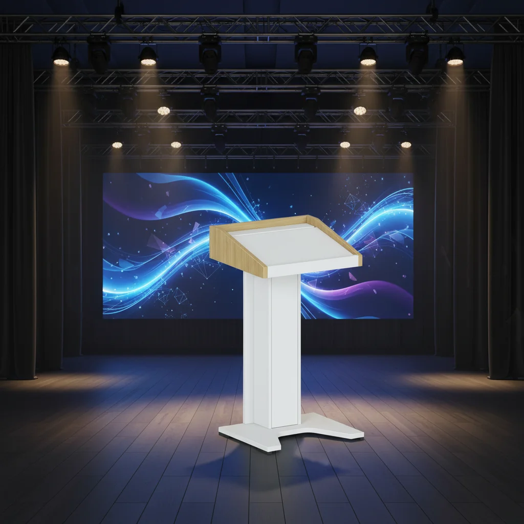 Professional Podium Lectern with Three-Section Design and ABS Connection System for Conference Hall Educational Furniture 2
