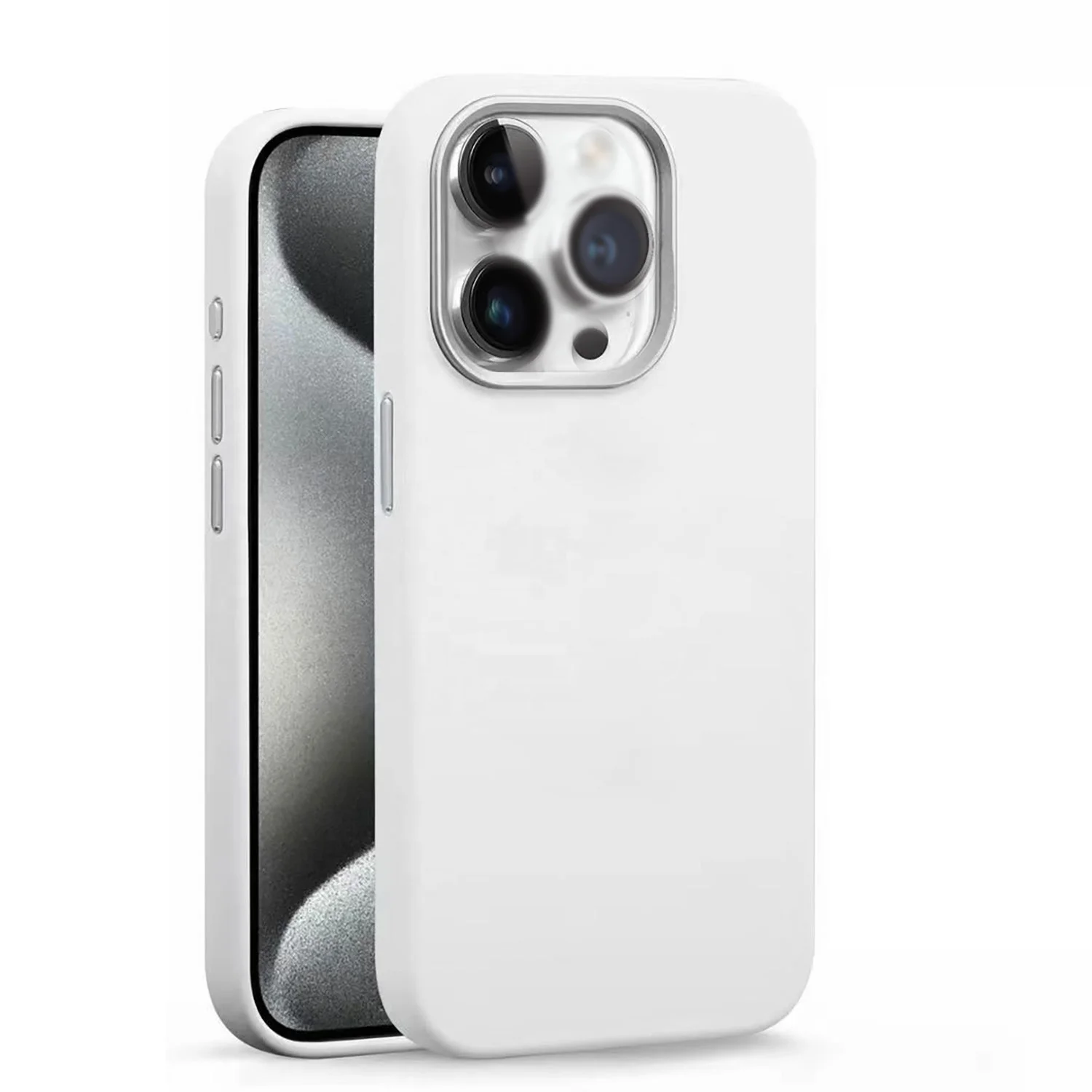 2024 New Fashion Premium Phone Case Liquid Silicon Magnetic With Camera Ring for iPhone 15 Pro Max Phone Colors Shockproof Cases