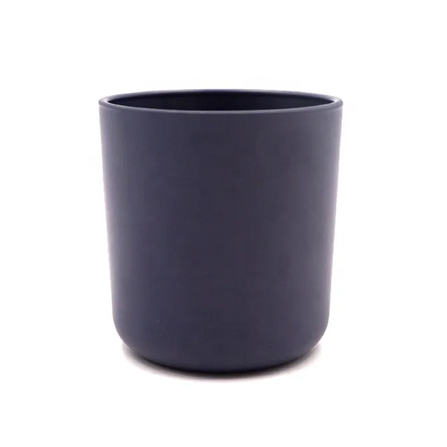 8oz Dark Blue Inside And Outside Both Sprayed Candle Holder Glass Buy Hot Selling 8oz Matte Color Candle Jar Empty Round Decorative Frosted Candle Holder For Candle Making Custom Cheap Votive Candle Jar