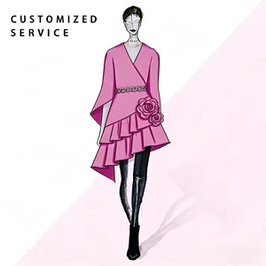 Garment Custom Clothing Manufacturer Make Own Brand Customized Apparel Design Service High Quality Women Casual Dress