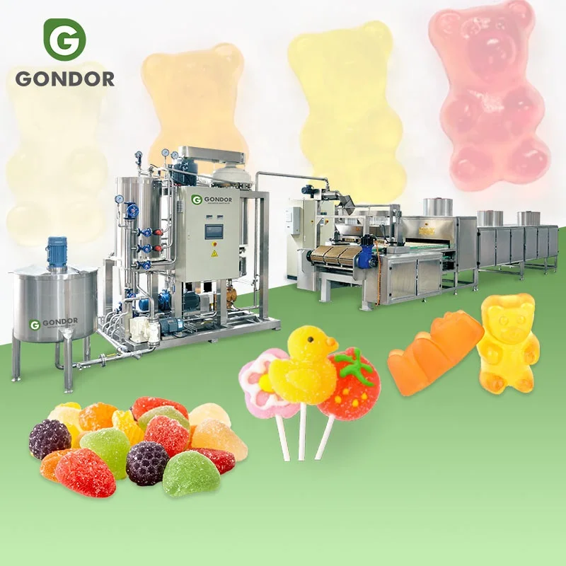 Automatric Commercial Irregular Mango Jelly Skittles Assorted Rubber Candiey Candy Confectionery Make Machine