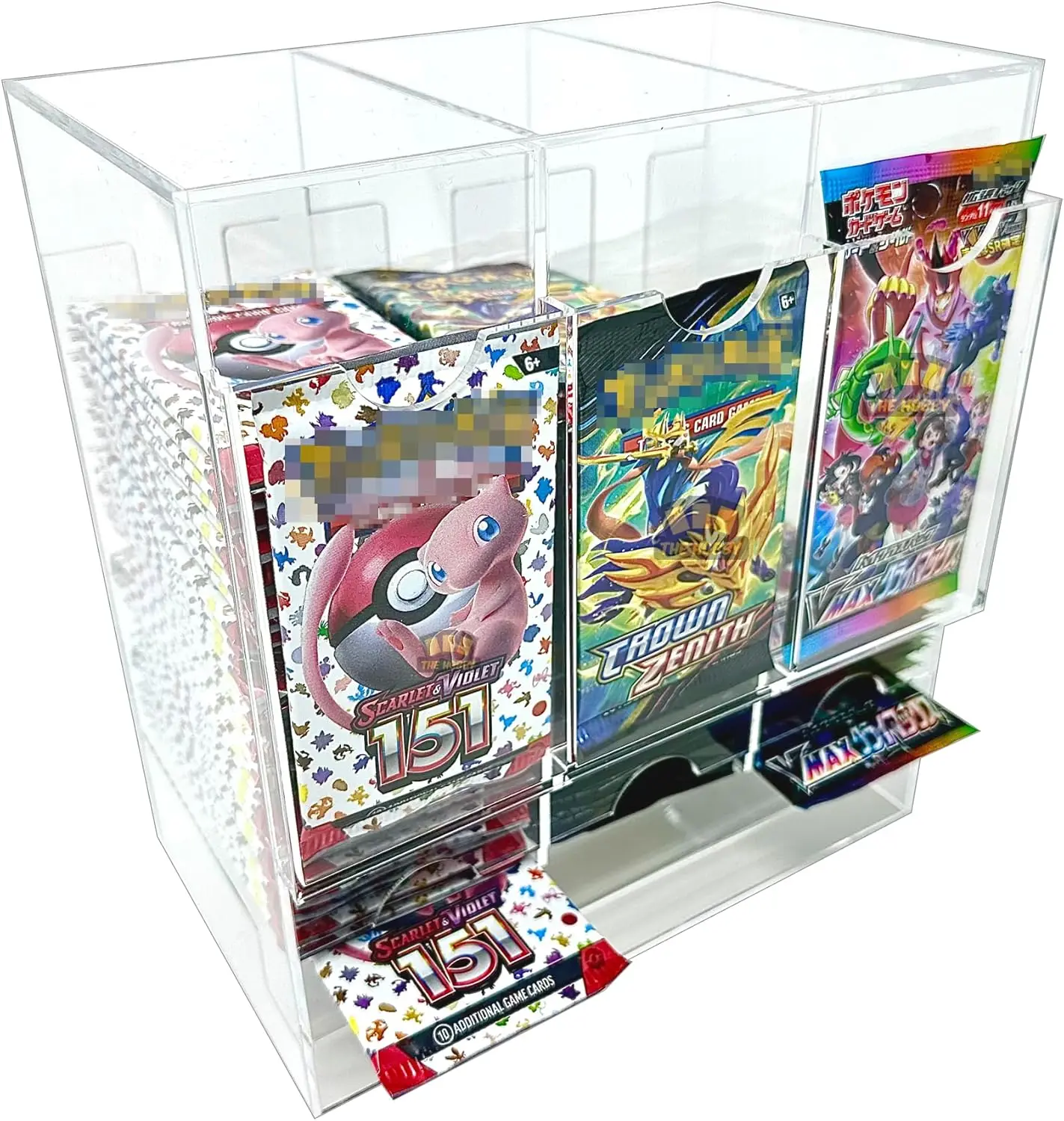 Durable 3-Slot Booster Pack Dispenser for Pokeémon Trading Cards