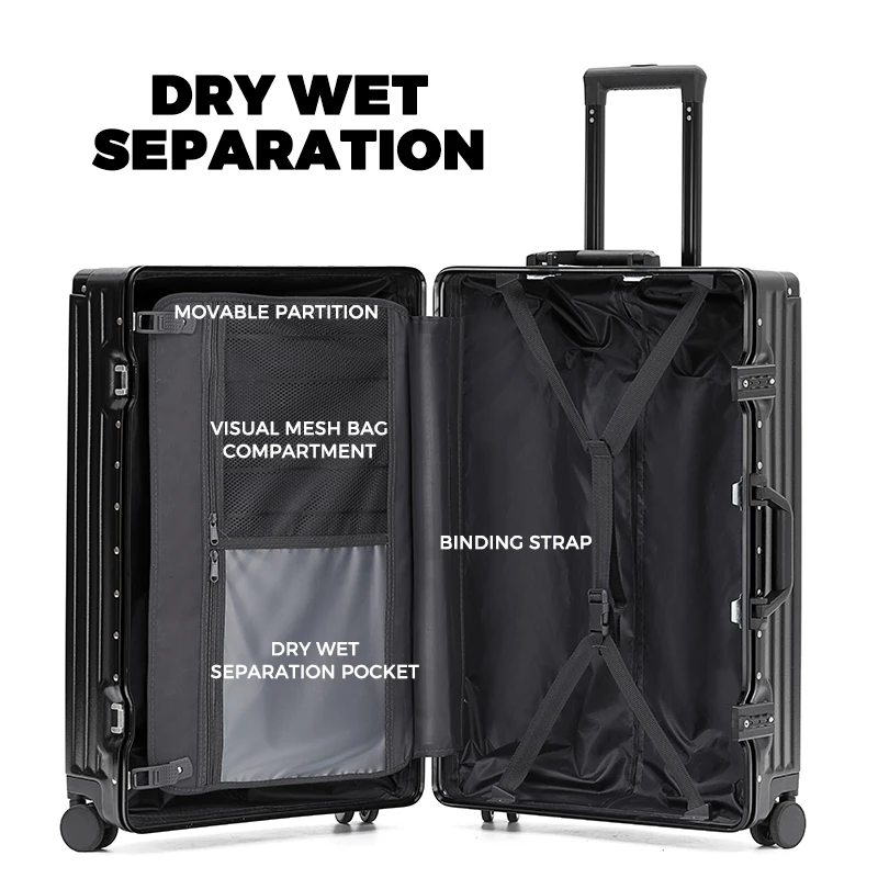29 Inch Multifunctional PC Trolley Universal Wheel Spinner USB Charging Port Aluminum Frame New Cup Holder Cartoon Hard Case