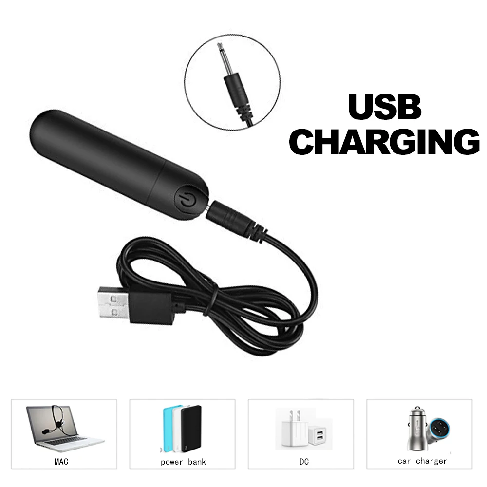 10 Vibration Modes Super Powerful Rechargeable Bullet Vibrator Waterproof Discreet Portable Adult Sex Toy Bullet Vibe