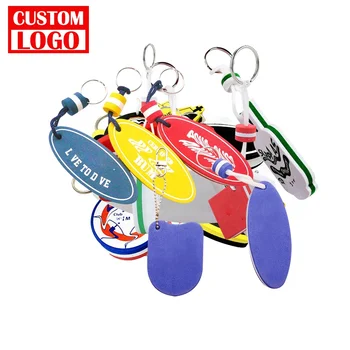 Various Styles Factory Directly Customized Foam Keychain Volleyball Kids Key Floating Chain